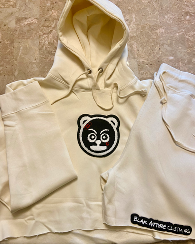 Chenille Patch Panda  Crop Top Set